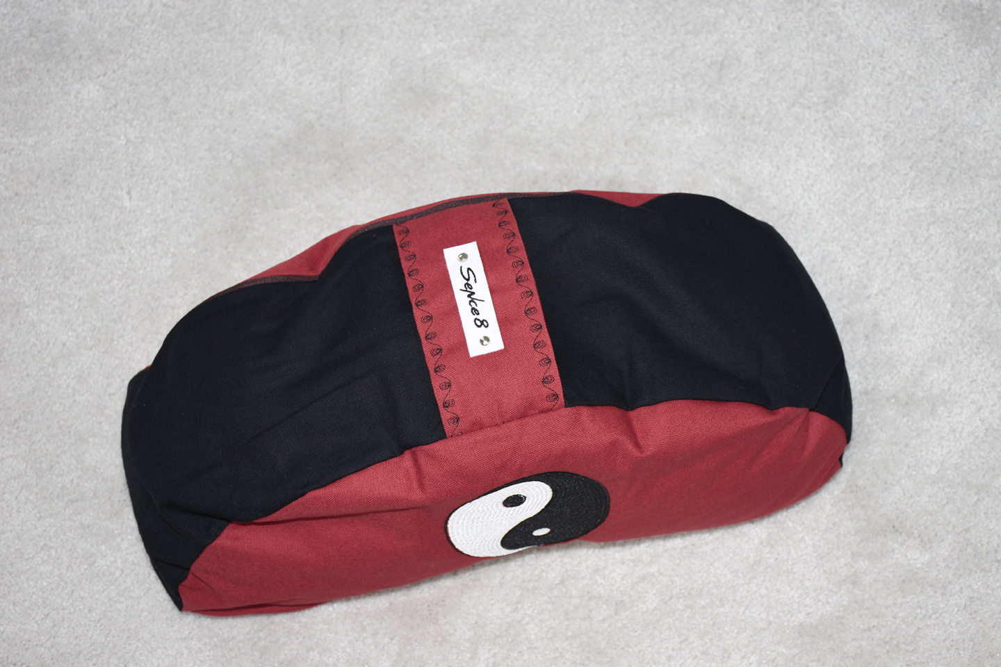 Artikel: mm2209 – Motiv: Ying Yang / Form: Moon / Farbe: braun, schwarz / Material: 100% Baumwolle, Canvas